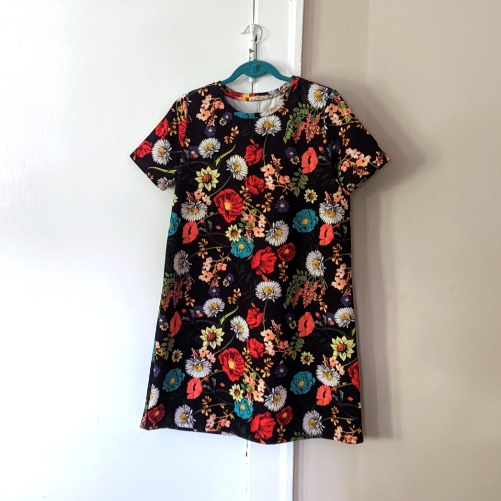 Zara floral mini dress